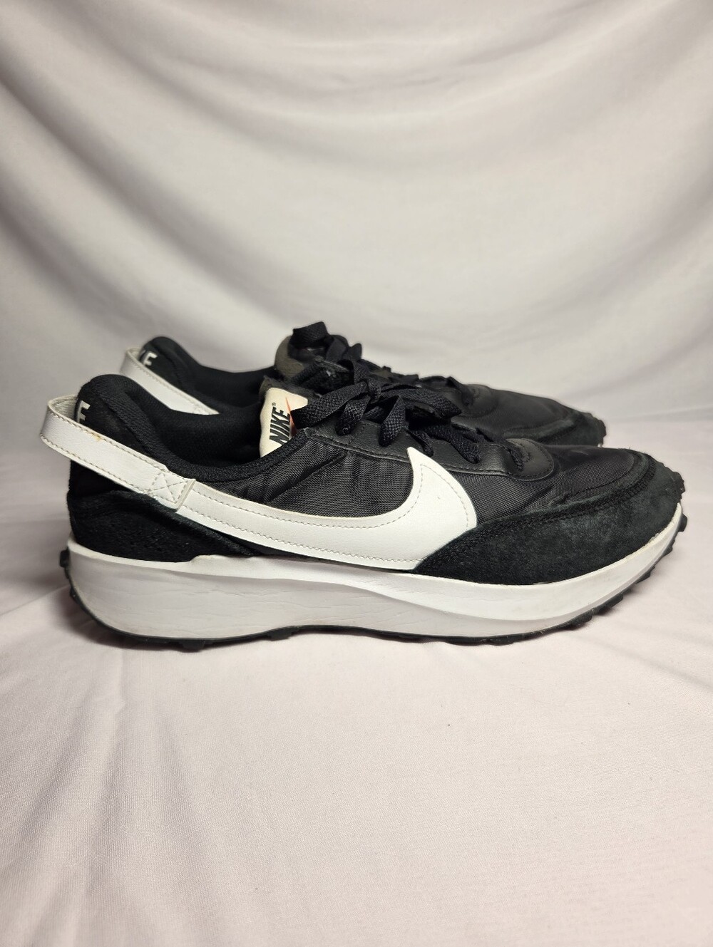 Nike Waffle Debut 'Black White' Running Sneakers Men's Shoe Sz 10 DH9522-001